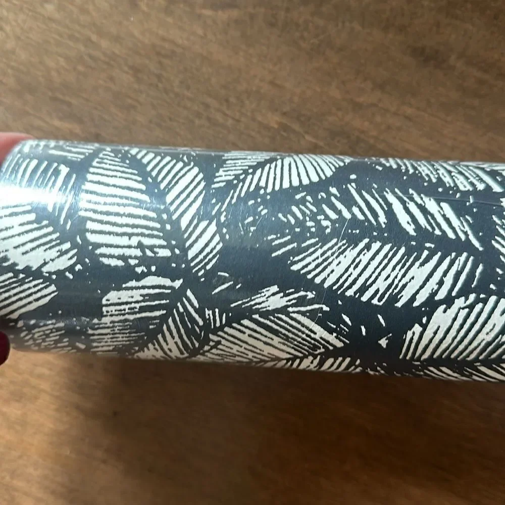 Anthropologie Alfresco Wallpaper Roll Black & White Palm Leaves New